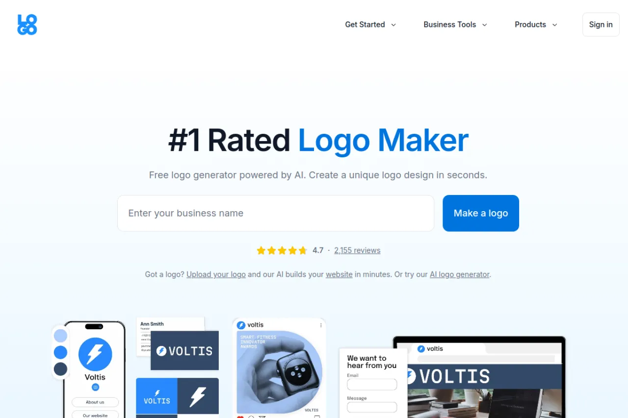 LOGO.com homepage screenshot