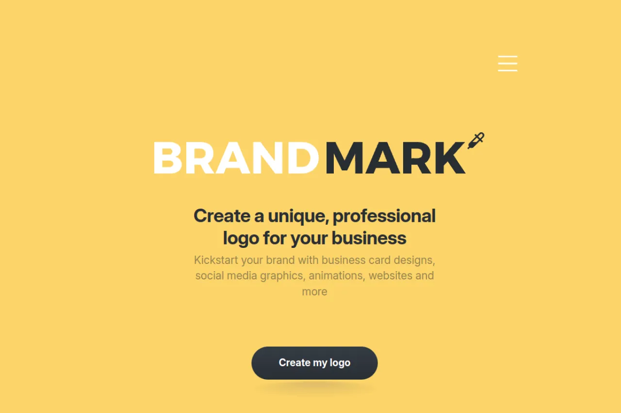 Brandmark homepage screenshot
