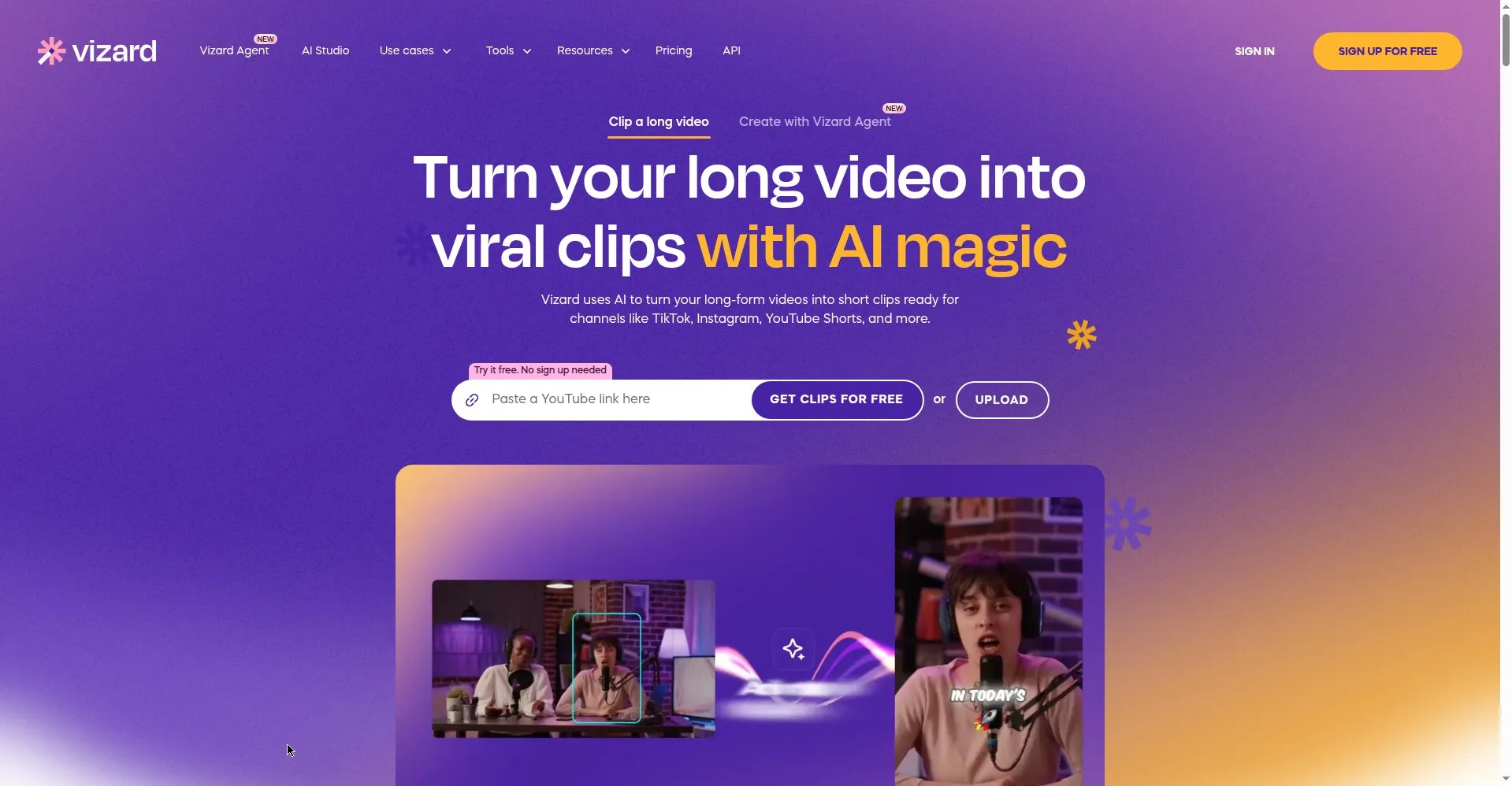 Vizard.ai preview
