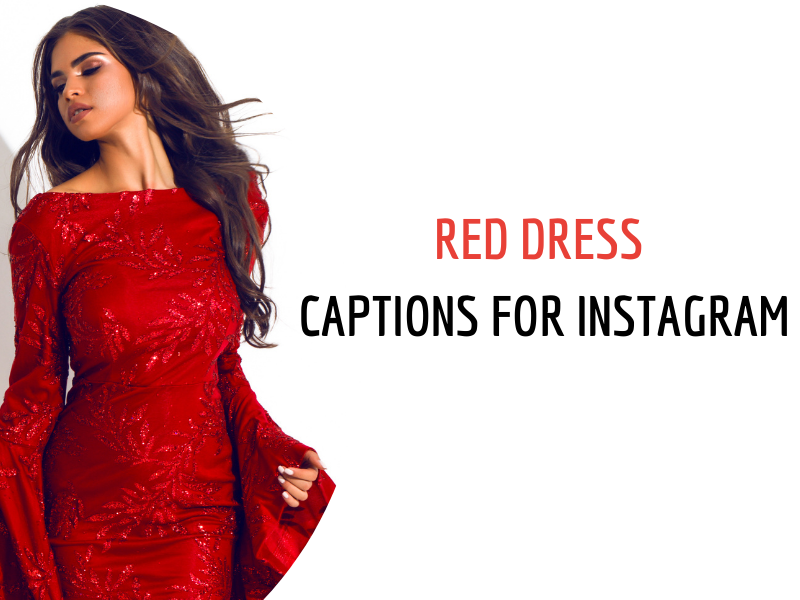 Best Red Dress Captions To Elevate Your Instagram Game In 2024 - Draqee